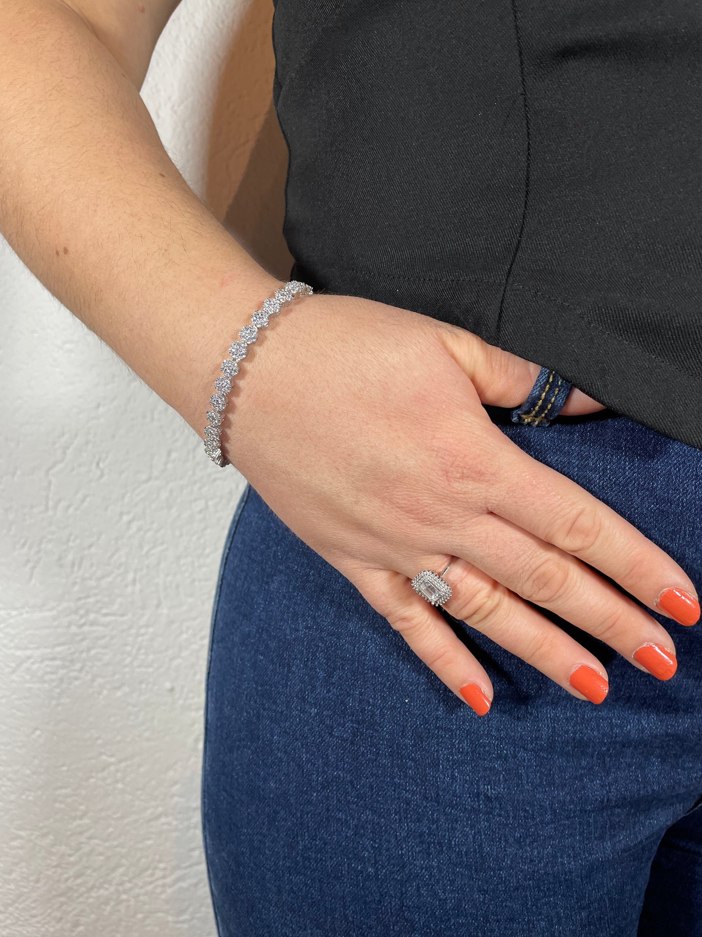 Baguette Flower Armkette