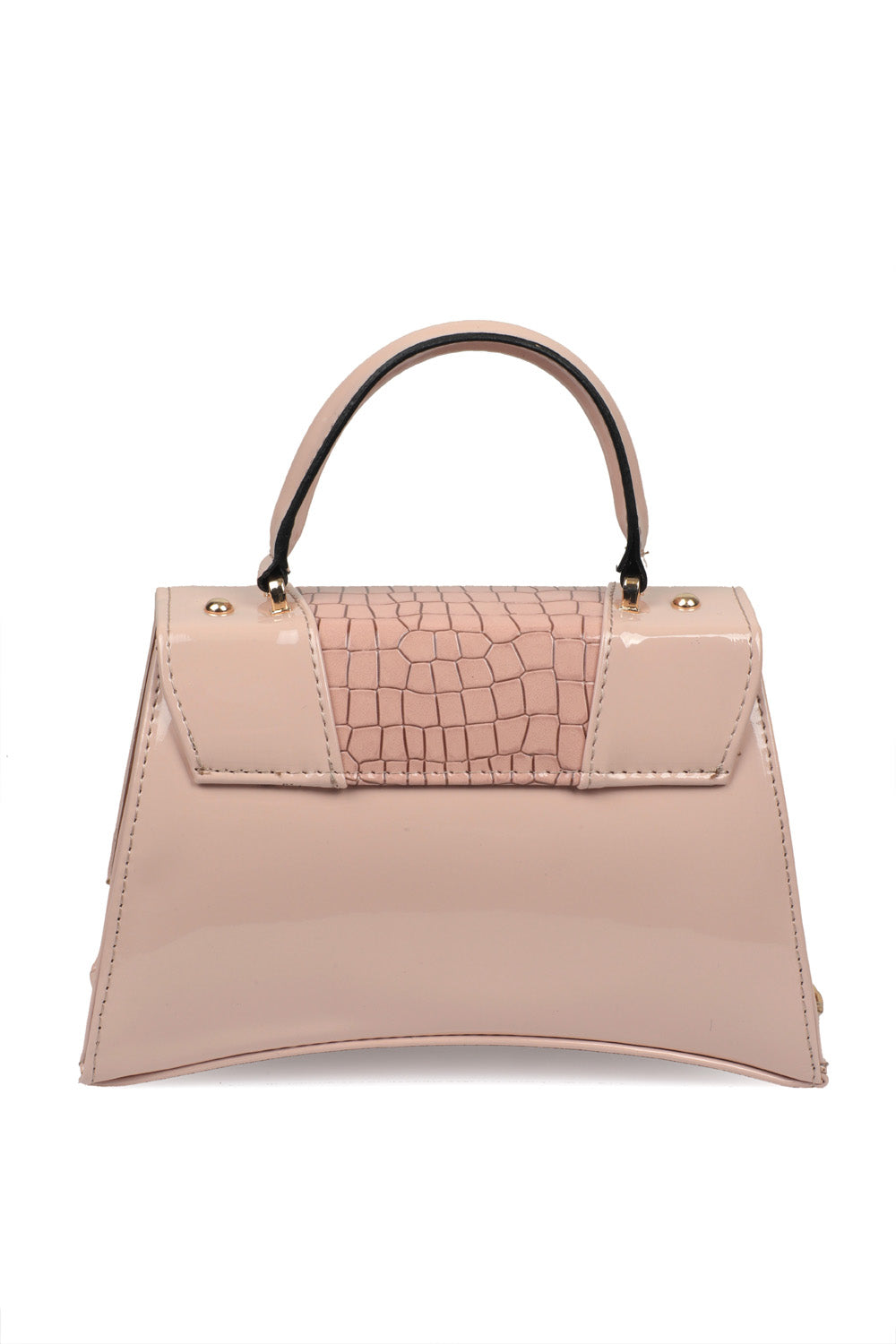 Kleine Damenhandtasche mit Krokodilmuster