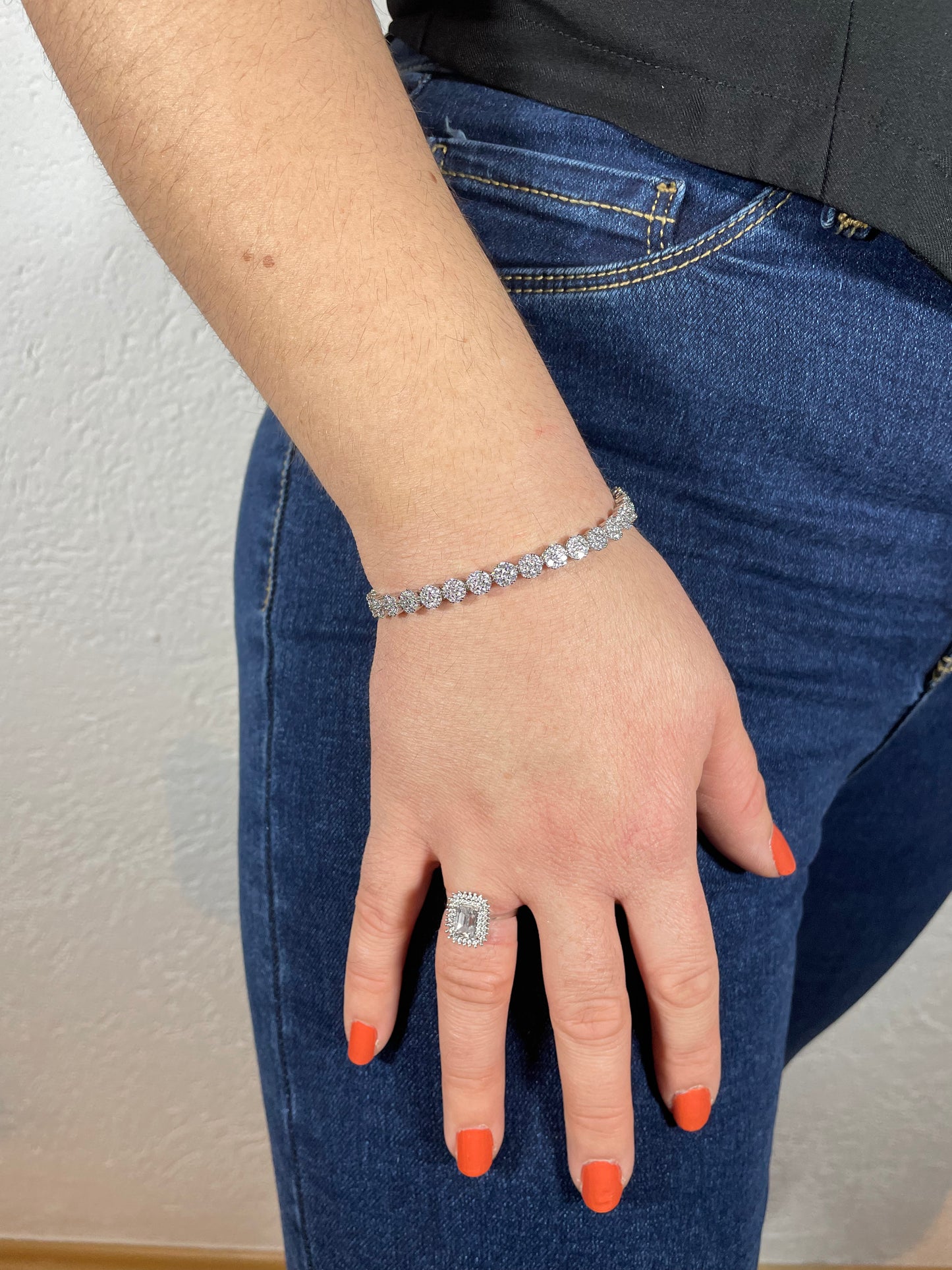 Baguette Flower Armkette