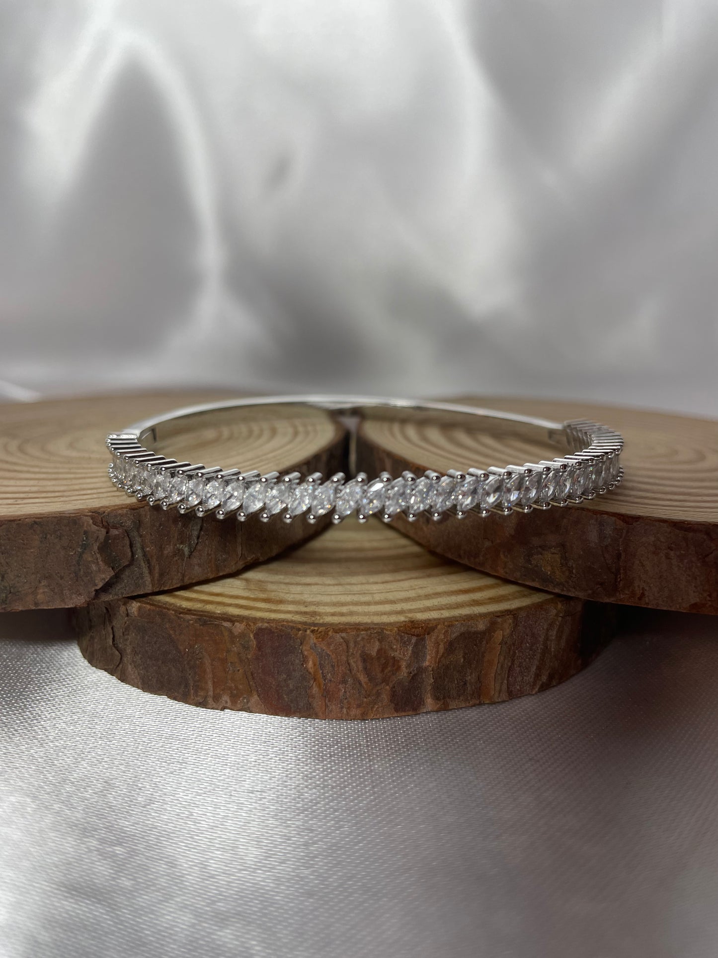 Silber Zirkonium Armreifen